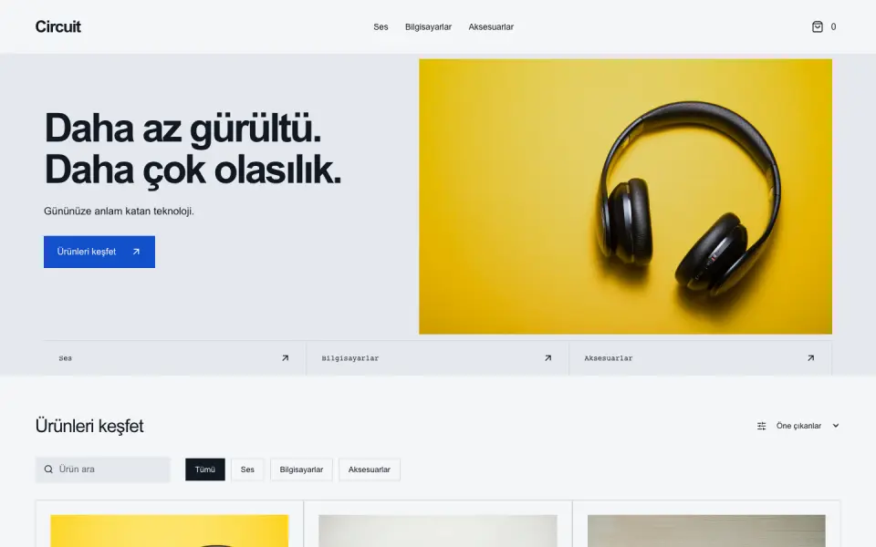 Circuit şablonunun önizlemesi